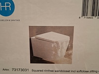 Wandcloset hr badmeubelen, squaro, glans wit - afbeelding 3 van  4