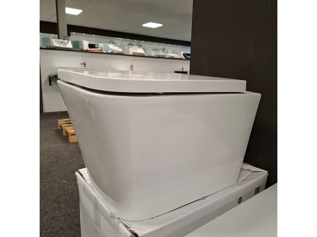 Wandcloset hr badmeubelen, squaro, glans wit - afbeelding 1 van  5