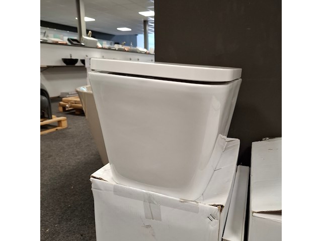 Wandcloset hr badmeubelen, squaro, glans wit - afbeelding 2 van  5