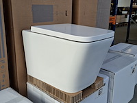 Wandcloset, hr badmeubelen, squarred, glans wit - afbeelding 1 van  5