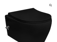 Wandcloset met bidet met hendel, excl. zitting aloni, al66700, mat zwart - afbeelding 1 van  6