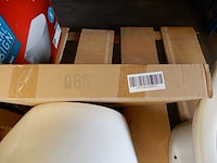 Wandcloset met zitting, clou, wit - afbeelding 4 van  4