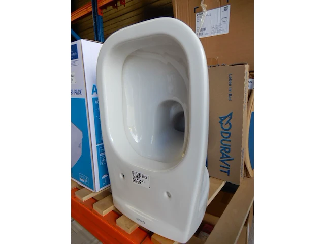 Wandcloset met zitting, duravit, d-code, wit - afbeelding 1 van  5