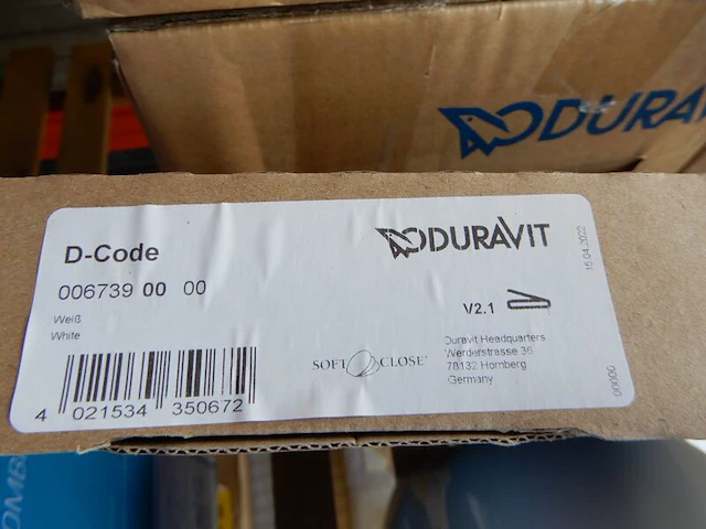 Wandcloset met zitting, duravit, d-code, wit - afbeelding 4 van  5