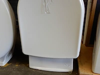 Wandcloset met zitting, wit - afbeelding 3 van  4