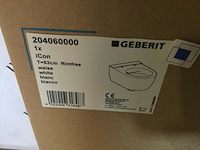 Wandcloset, rimfree zonder toiletzitting geberit, 1con, wit - afbeelding 4 van  4