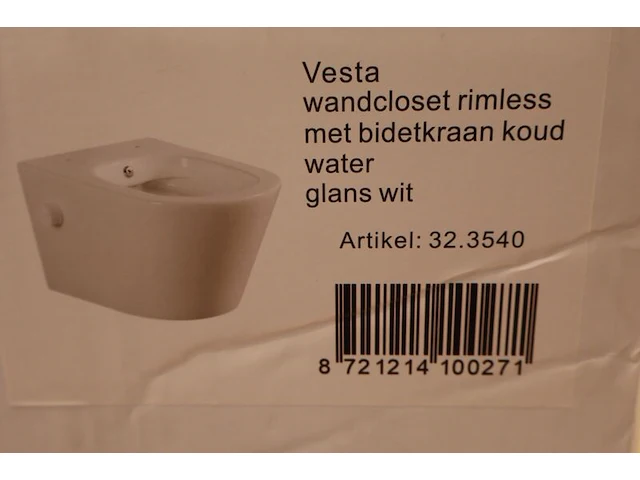 Wandcloset rimless met bidetkraan wiesbaden, vesta 32.3540, wit - afbeelding 6 van  12