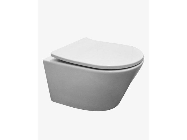 Wandcloset, rimless + toiletzitting wb, vesta 32.6012, mat-wit - afbeelding 1 van  4