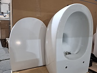 Wandcloset-set glans wit - afbeelding 2 van  5