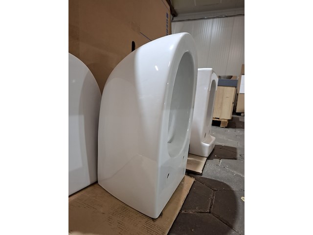 Wandcloset-set glans wit - afbeelding 4 van  5