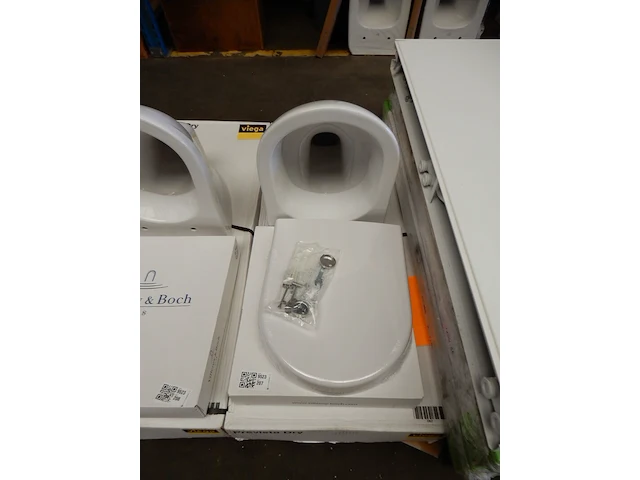 Wandcloset set, viega/villeroy & boch, prevista, wit - afbeelding 1 van  3