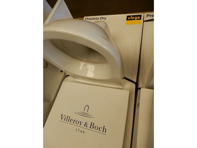 Wandcloset set, viega/villeroy & boch, prevista, wit - afbeelding 2 van  3
