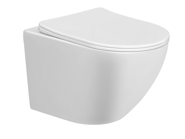 Wandcloset verkort 48 cm + soft close bril wb, 32.4640, wit - afbeelding 1 van  4