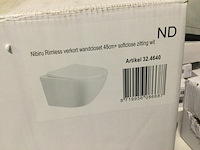 Wandcloset verkort 48 cm + soft close bril wb, 32.4640, wit - afbeelding 4 van  4