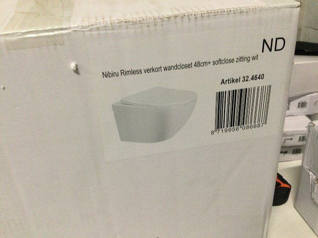 Wandcloset verkort 48 cm + soft close bril wb, 32.4640, wit - afbeelding 4 van  4