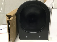 Wandcloset verkort 48 cm + soft close bril wb, 32.4642, mat zwart - afbeelding 3 van  4