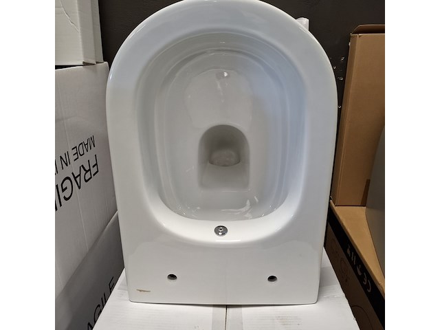 Wandcloset + wc-douche, korver, vesta, wit - afbeelding 3 van  4