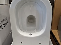 Wandcloset + wc-douche, korver, vesta, wit - afbeelding 3 van  4