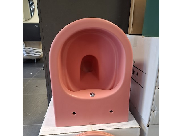 Wandcloset + wc-douche, tornado, roze - afbeelding 2 van  5