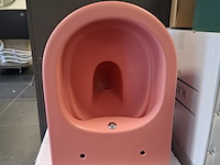 Wandcloset + wc-douche, tornado, roze - afbeelding 2 van  5