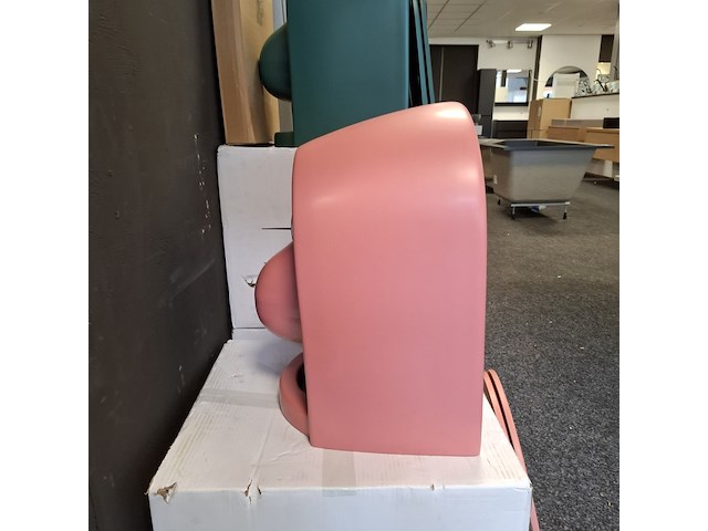 Wandcloset + wc-douche, tornado, roze - afbeelding 3 van  5