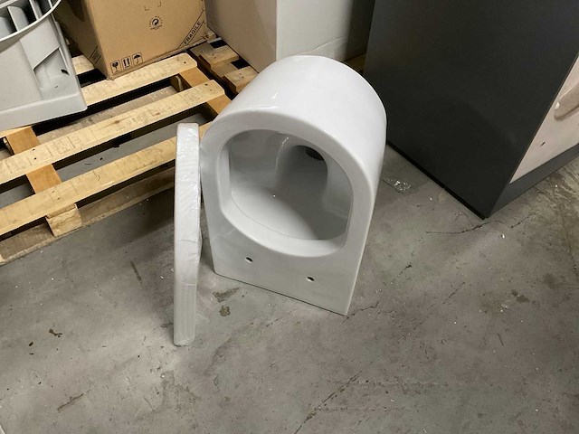 Wandcloset wit met zitting - afbeelding 2 van  2