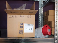 Wandcontactdoos cee16 rood. 6 stuks. - afbeelding 1 van  2