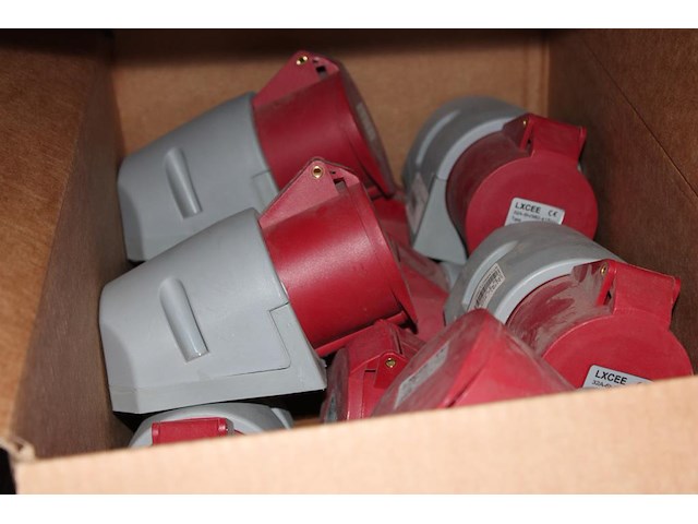 Wandcontactdoos cee32 rood. 12 stuks. - afbeelding 2 van  2