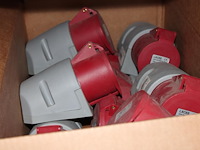 Wandcontactdoos cee32 rood. 12 stuks. - afbeelding 2 van  2