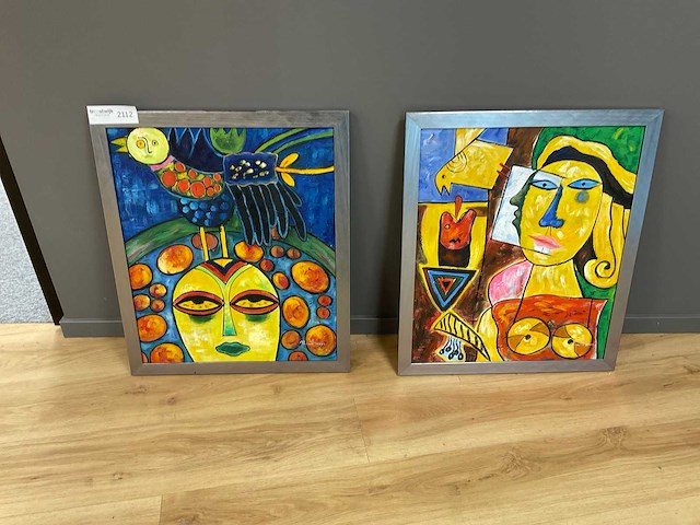 Wanddecoratie (2x) - afbeelding 1 van  5