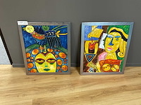 Wanddecoratie (2x) - afbeelding 1 van  5