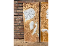 Wanddecoratie art noveau (2x) - afbeelding 1 van  2