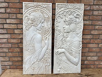 Wanddecoratie art noveau (2x) - afbeelding 1 van  3