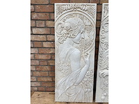 Wanddecoratie art noveau (2x) - afbeelding 2 van  3