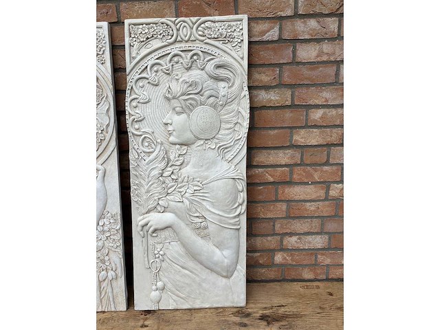 Wanddecoratie art noveau (2x) - afbeelding 3 van  3