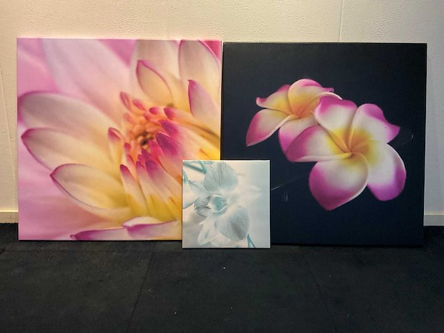 Wanddecoratie bloem (3x) - afbeelding 1 van  4