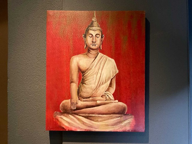 Wanddecoratie buddha (3x) - afbeelding 3 van  4