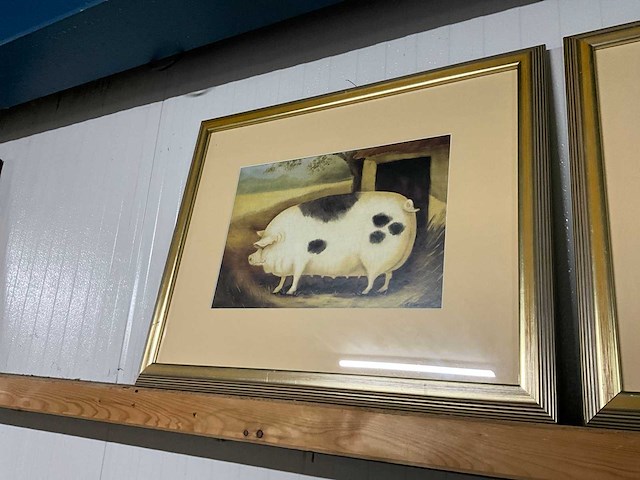 Wanddecoratie in lijst (2x) - afbeelding 2 van  4