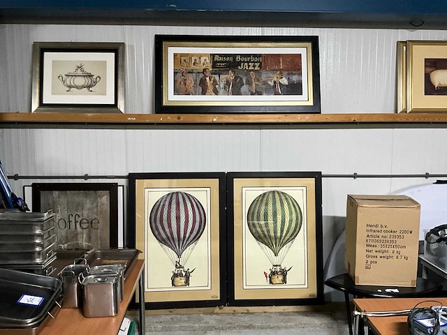 Wanddecoratie in lijst (3x) - afbeelding 1 van  7