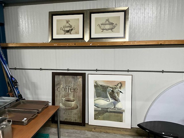 Wanddecoratie in lijst (3x) - afbeelding 1 van  6