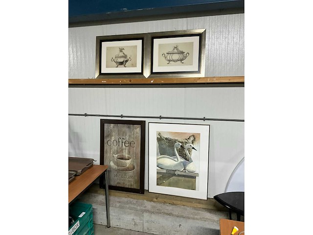 Wanddecoratie in lijst (3x) - afbeelding 2 van  6