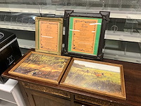 Wanddecoratie in lijst (4x) - afbeelding 2 van  6