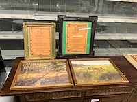 Wanddecoratie in lijst (4x) - afbeelding 1 van  6