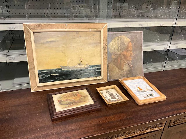 Wanddecoratie in lijst (5x) - afbeelding 1 van  7