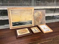 Wanddecoratie in lijst (5x) - afbeelding 1 van  7