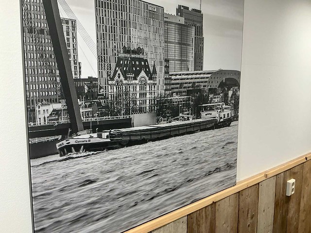 Wanddecoratie ( skyline rotterdam ) - afbeelding 4 van  5