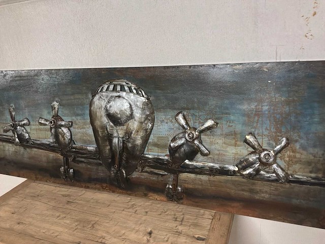 Wanddecoratie van ijzer - afbeelding 6 van  12