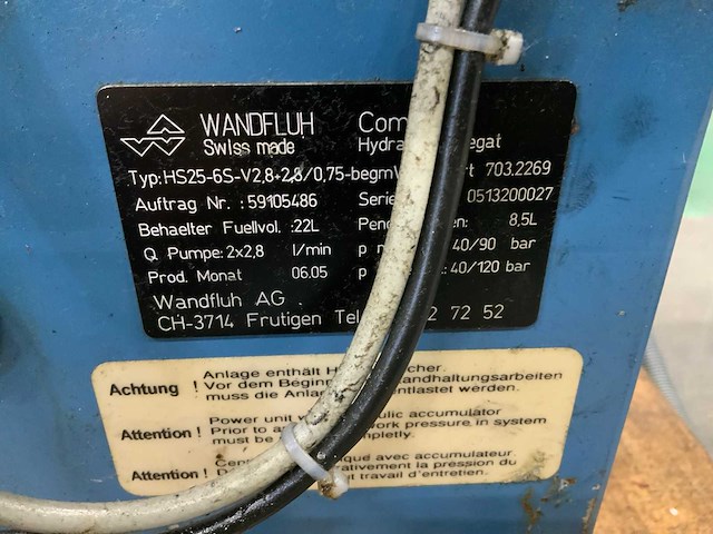 Wandfluh hs25-6s-v2.8+2,0/0,75 pompunit - afbeelding 2 van  2