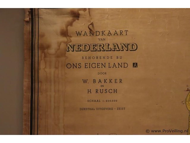 Wandkaart van nederland - 180x150cm - afbeelding 2 van  8