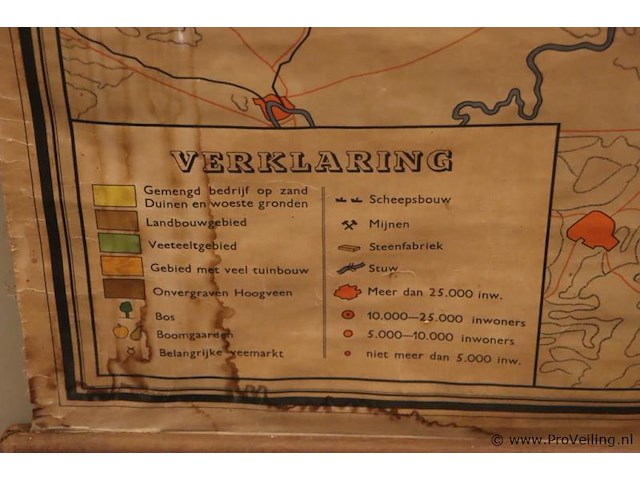 Wandkaart van nederland - 180x150cm - afbeelding 4 van  8